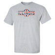Illinois Fighting Illini Tee Shirt - Striped Illinois Football Laces