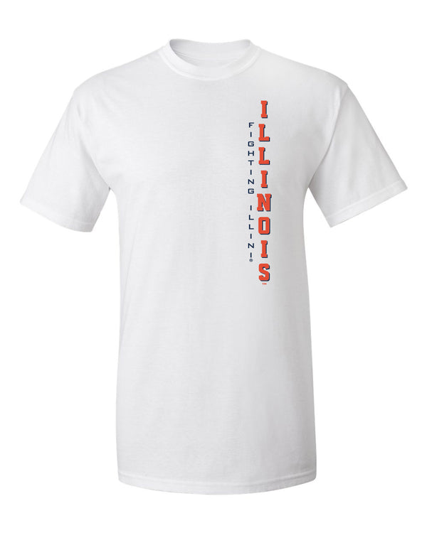 Illinois Fighting Illini Tee Shirt - Vertical Illinois Fighting Illini