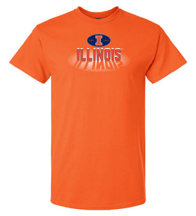 Illinois Fighting Illini Tee Shirt - Spotlight and Shadow Illinois