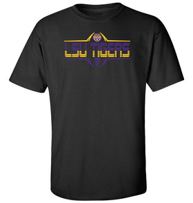 LSU Tigers Tee Shirt - Striped Tigers Football Laces