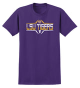 LSU Tigers Tee Shirt - Striped Tigers Football Laces