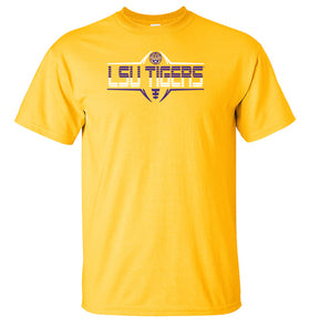 LSU Tigers Tee Shirt - Striped Tigers Football Laces