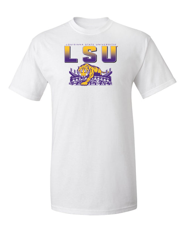 LSU Tigers Tee Shirt - LSU Tiger Stadium Full Color Fade