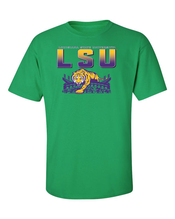 LSU Tigers Tee Shirt - LSU Tiger Stadium Full Color Fade