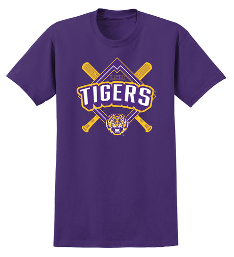 LSU Tigers Tee Shirt - LSU Baseball Diamond