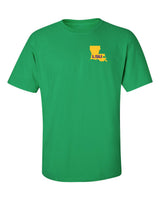 LSU Tigers Tee Shirt - Gold Ink State Shape