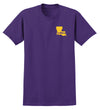 LSU Tigers Tee Shirt - Gold Ink State Shape