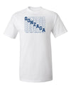 Gonzaga Bulldogs Tee Shirt - Diagonal Echo Gonzaga