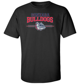 Gonzaga Bulldogs Tee Shirt - Gonzaga Bulldogs 3 Stripe