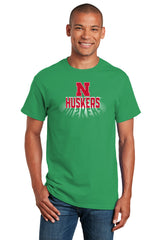 Nebraska Huskers Tee Shirt - 3D Huskers Spotlight Shadow