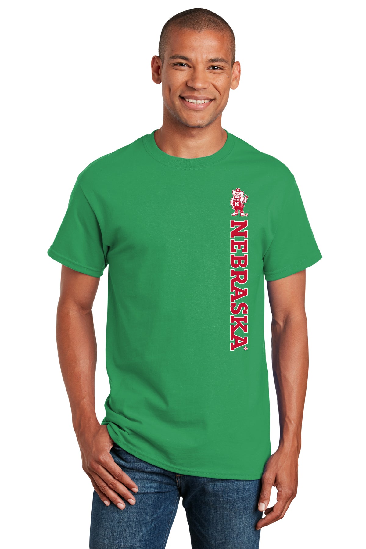 Nebraska Huskers Tee Shirt - Vertical Nebraska Herbie Husker