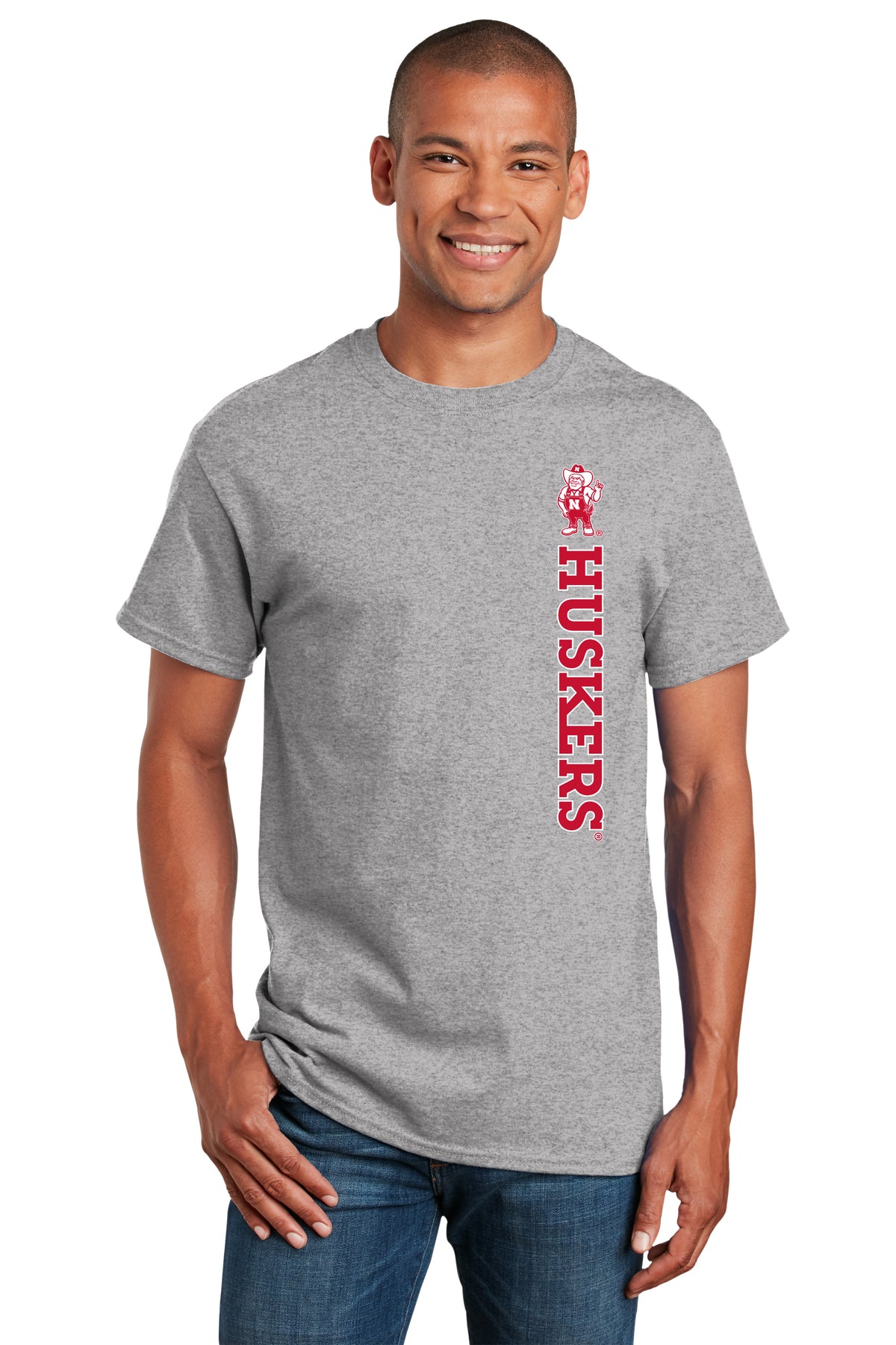 Nebraska Huskers Tee Shirt - Vertical Huskers Herbie Husker