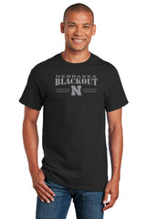 Nebraska Huskers Tee Shirt - Nebraska Blackout Block N