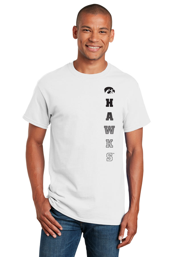 Iowa Hawkeyes Tee Shirt - Vert Hawks Fade with Tigerhawk