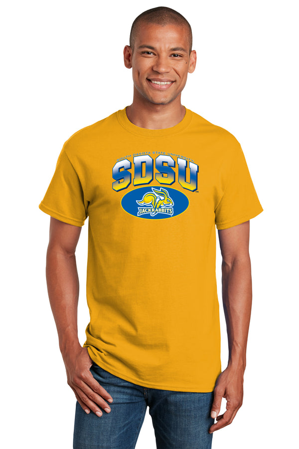 South Dakota State Jackrabbits Tee Shirt - SDSU Full Color Fade Plus Primary Logo