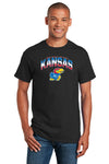 Kansas Jayhawks Tee Shirt - Full Color Fade Kansas Logo