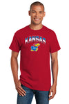 Kansas Jayhawks Tee Shirt - Full Color Fade Kansas Logo