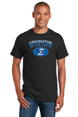 Creighton Bluejays Tee Shirt - Full Color Fade Primary Logo Oval