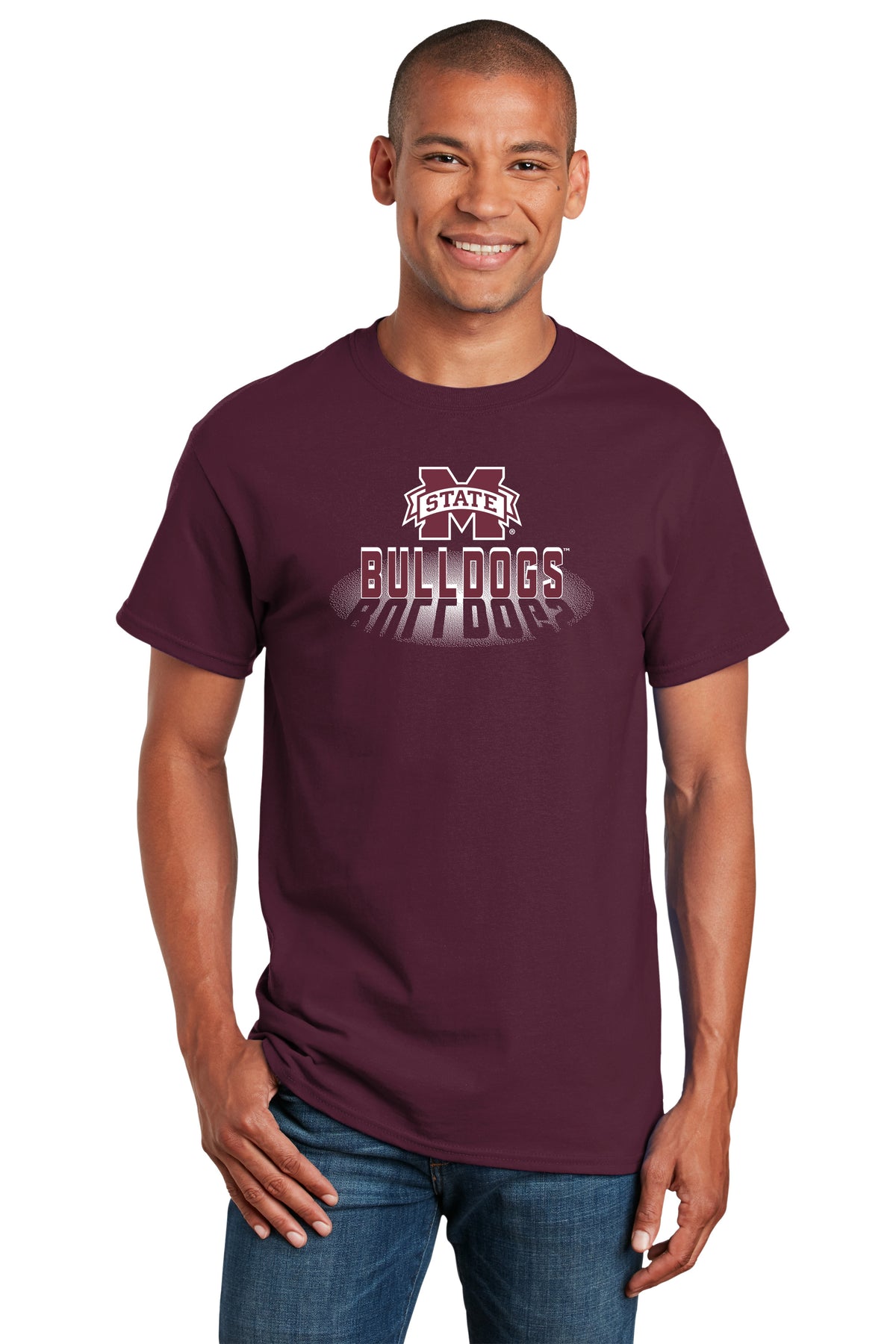 Mississippi State Bulldogs Tee Shirt - Bulldogs Spotlight and Shadow