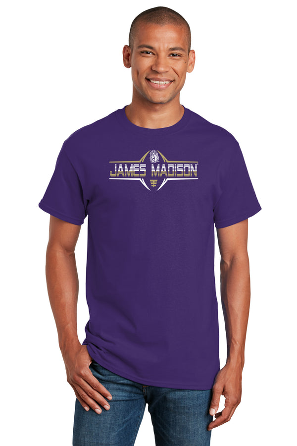 James Madison Dukes Tee Shirt - Striped James Madison Football Laces