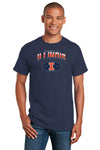 Illinois Fighting Illini Tee Shirt - Full Color Fade Illinois Arch