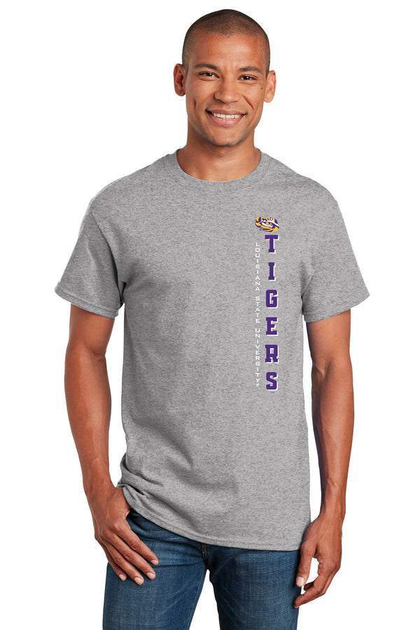 LSU Tigers Tee Shirt - Vertical Louisiana State University Tigers