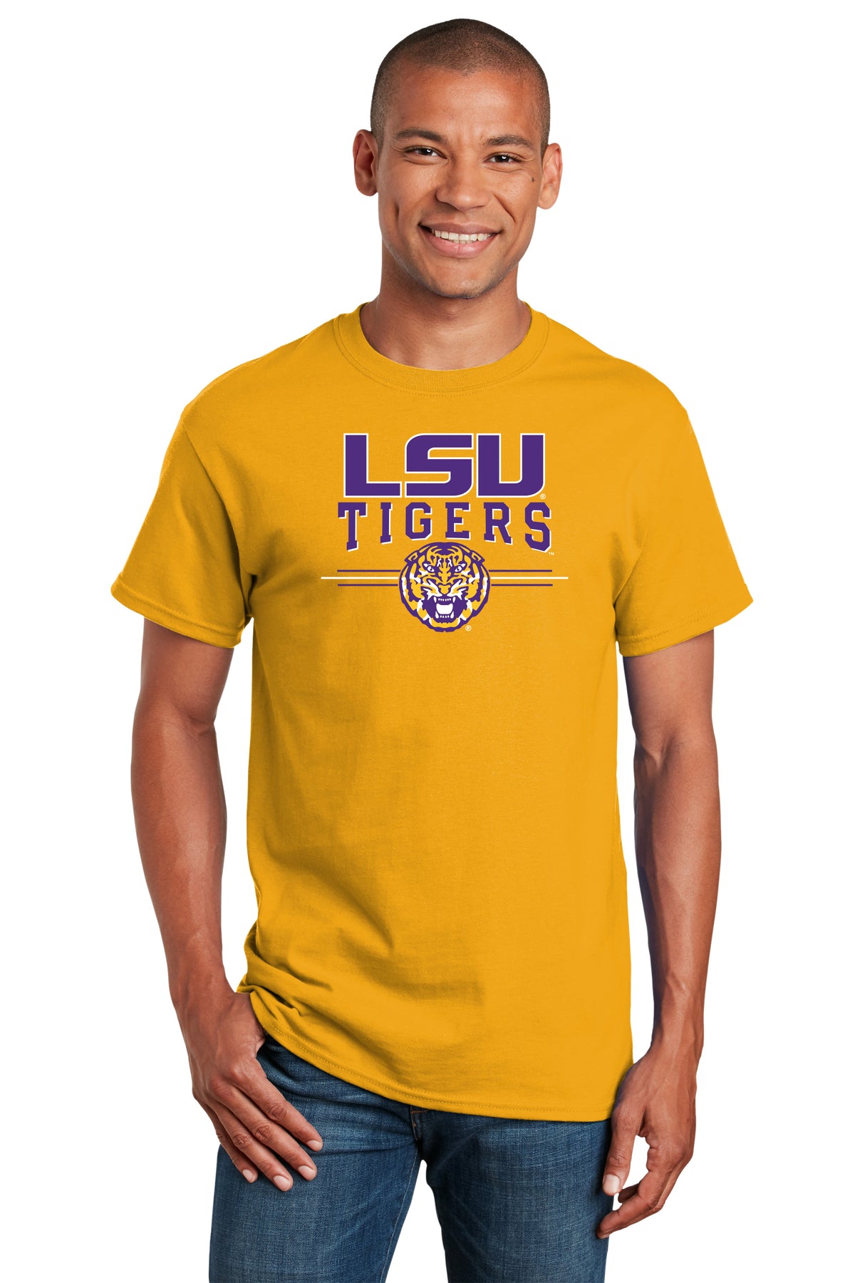 LSU Tigers Tee Shirt - LSU Tigers 3-Stripe