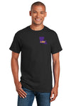 LSU Tigers Tee Shirt - Purple Ink State Shape
