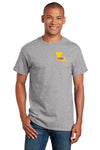 LSU Tigers Tee Shirt - Gold Ink State Shape