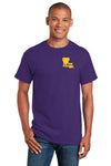 LSU Tigers Tee Shirt - Gold Ink State Shape