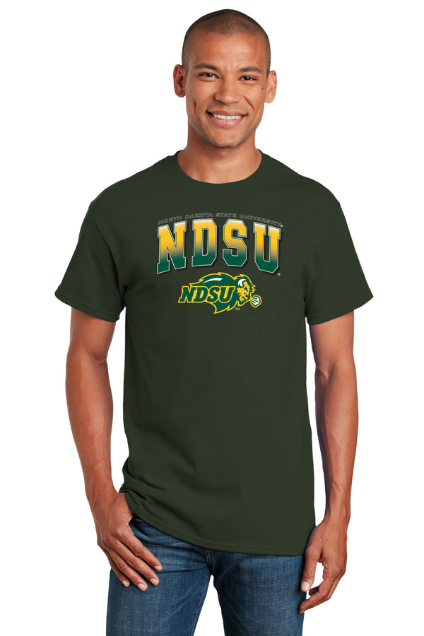 NDSU Bison Tee Shirt - Full Color NDSU Fade with Logo