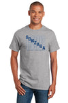 Gonzaga Bulldogs Tee Shirt - Diagonal Echo Gonzaga