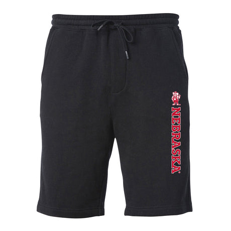 Nebraska Huskers Premium Fleece Shorts - Vertical Nebraska Herbie Husker