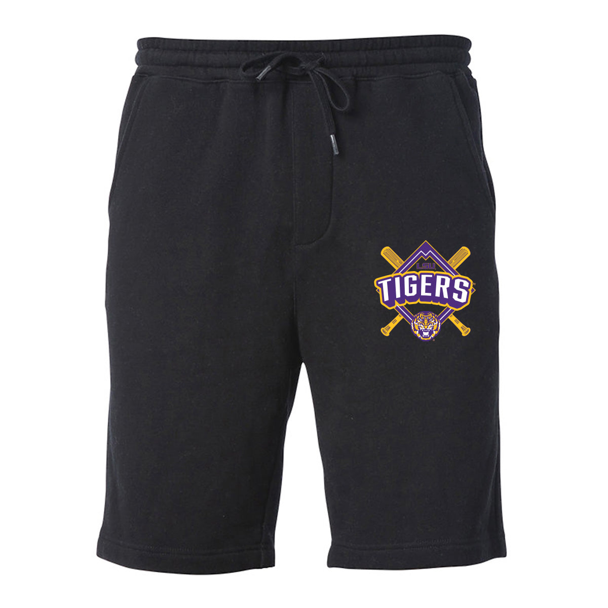 LSU Tigers Premium Fleece Shorts - LSU Baseball Diamond