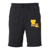 LSU Tigers Premium Fleece Shorts - Gold Ink State Shape