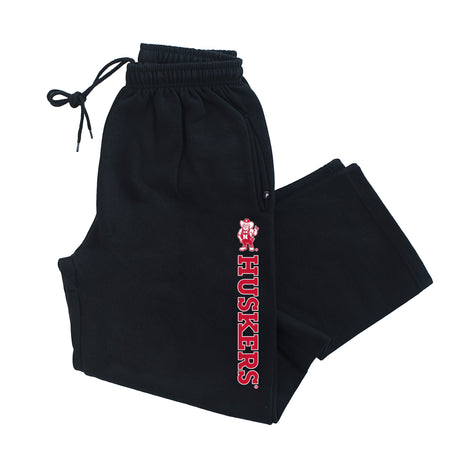 Nebraska Huskers Premium Fleece Sweatpants - Vertical Huskers Herbie Husker