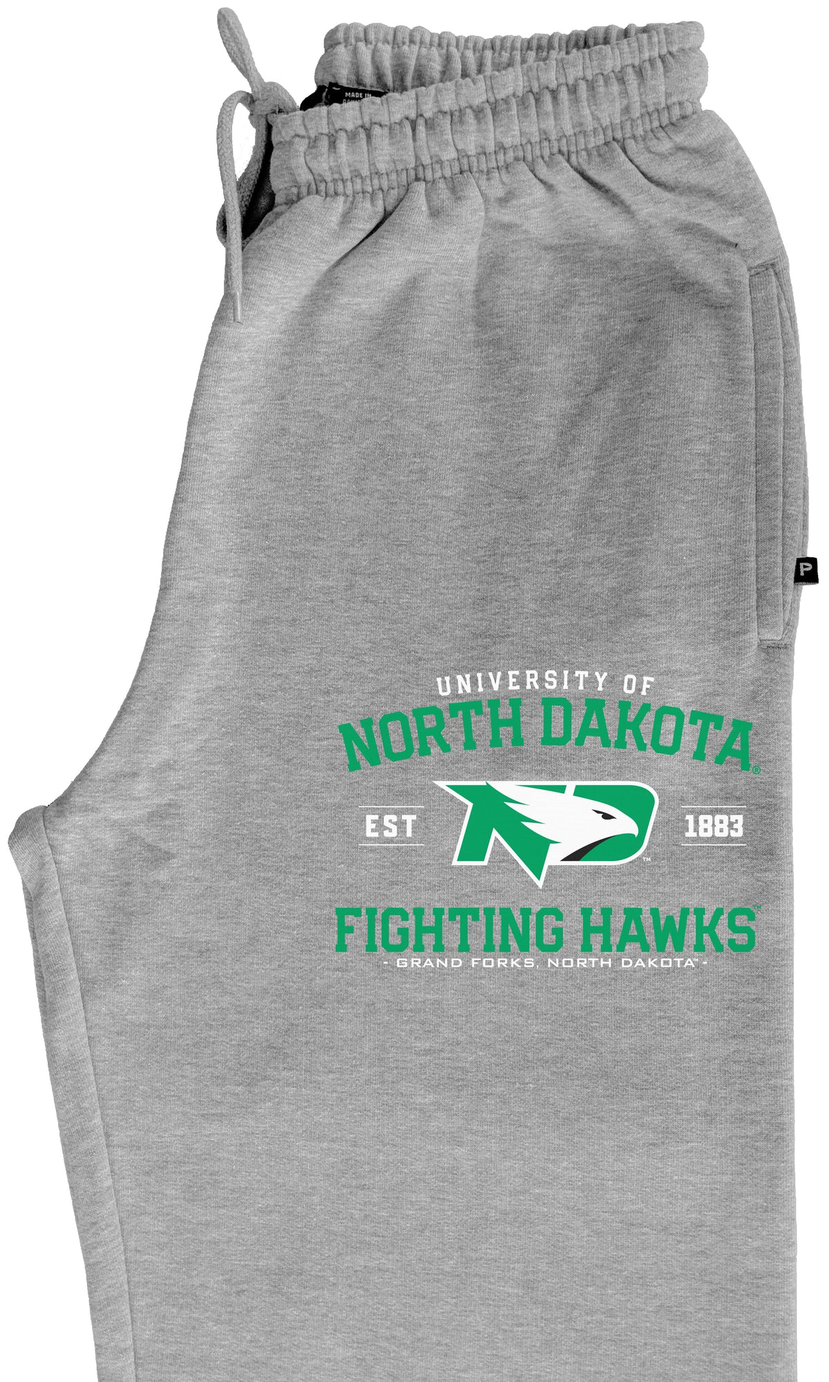 North Dakota Fighting Hawks Premium Fleece Sweatpants - North Dakota Arch Primary Logo