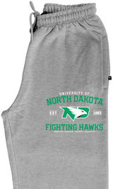 North Dakota Fighting Hawks Premium Fleece Sweatpants - North Dakota Arch Primary Logo