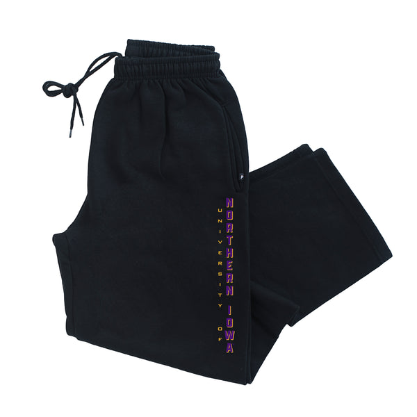 Northern Iowa Panthers Premium Fleece Sweatpants - Vertical University of Northern Iowa