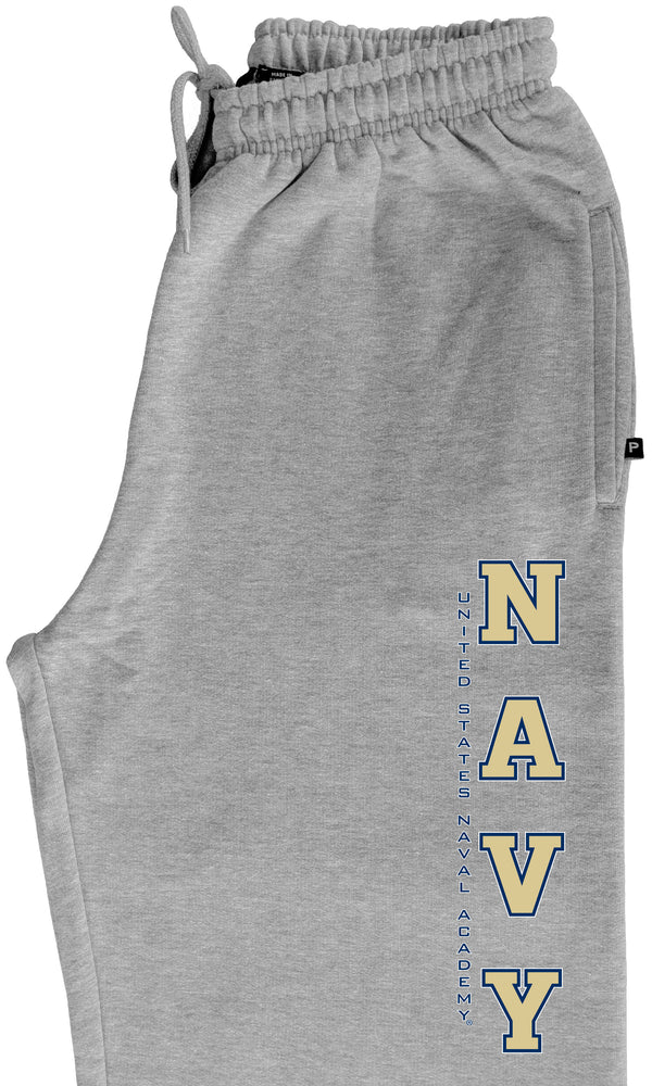 Navy Midshipmen Premium Fleece Sweatpants - USNA Vertical Navy