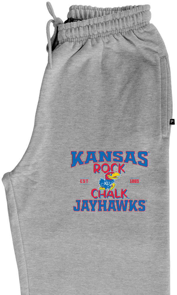 Kansas Jayhawks Premium Fleece Sweatpants - Rock Chalk Jayhawks
