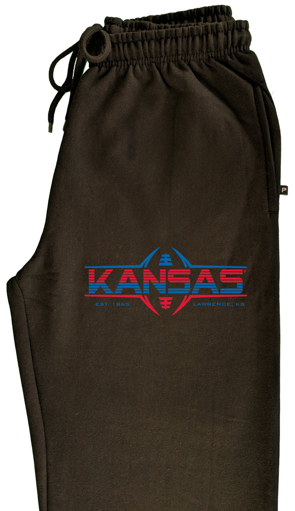 Kansas Jayhawks Premium Fleece Sweatpants - Kansas Football Laces