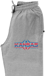 Kansas Jayhawks Premium Fleece Sweatpants - Kansas Football Laces