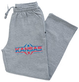 Kansas Jayhawks Premium Fleece Sweatpants - Kansas Football Laces