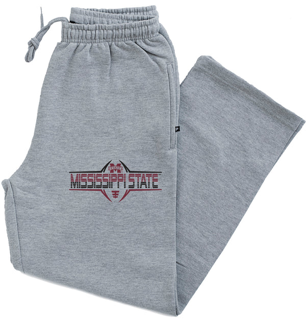 Mississippi State Bulldogs Premium Fleece Sweatpants - Striped MSU Bulldogs Football Laces