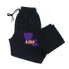 LSU Tigers Premium Fleece Sweatpants - Purple Ink State Shape