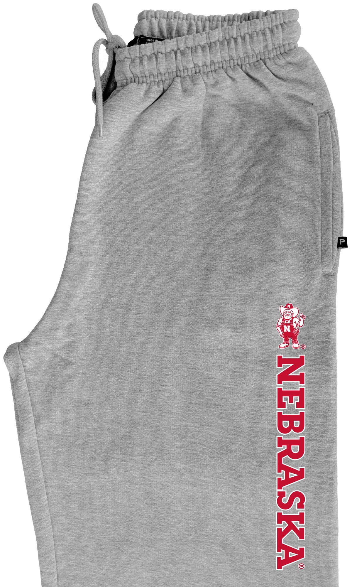 Nebraska Huskers Premium Fleece Sweatpants - Vertical Nebraska Herbie Husker