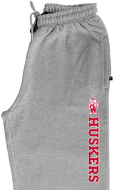 Nebraska Huskers Premium Fleece Sweatpants - Vertical Huskers Herbie Husker