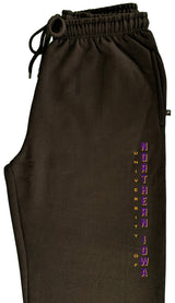 Northern Iowa Panthers Premium Fleece Sweatpants - Vertical University of Northern Iowa