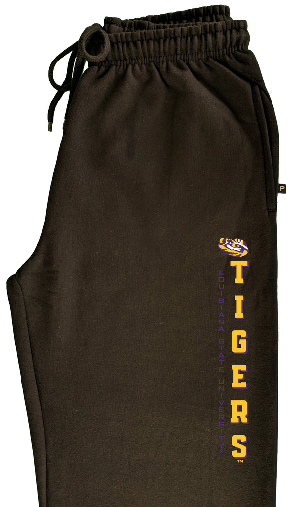 LSU Tigers Premium Fleece Sweatpants - Vertical Louisiana State University Tigers